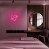 Mini Heart With Arrow Neon Sign