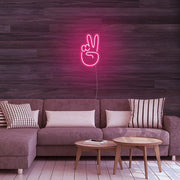 Mini Peace Finger Neon Sign