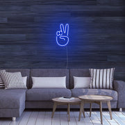 Mini Peace Finger Neon Sign