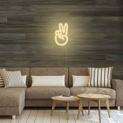 Mini Peace Finger Neon Sign