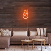 Mini Peace Finger Neon Sign