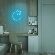 Mini Sleeping Cat Neon Sign