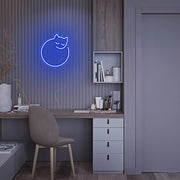 Mini Sleeping Cat Neon Sign