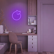 Mini Sleeping Cat Neon Sign