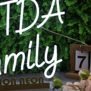 Mitda Family White Neon Sign