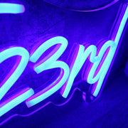 MJ 23rd BLue Neon Sign