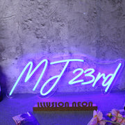 MJ 23rd BLue Neon Sign