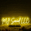 MJ Social LLC Yellow Neon Sign