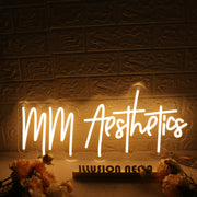 MM Aesthetics Yellow Neon Sign