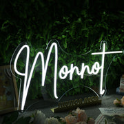 Monnot White Neon Sign