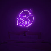 Monstera Leaf Neon Sign