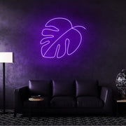 Monstera Leaf Neon Sign