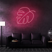 Monstera Leaf Neon Sign