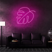 Monstera Leaf Neon Sign