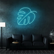 Monstera Leaf Neon Sign