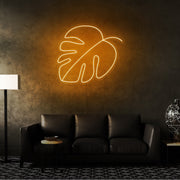 Monstera Leaf Neon Sign