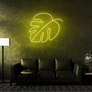 Monstera Leaf Neon Sign