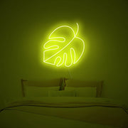 Monstera Leaf Neon Sign