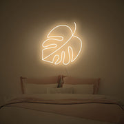 Monstera Leaf Neon Sign