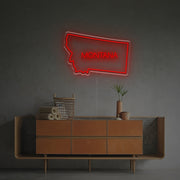 Montana State Outline LED Neon Sign