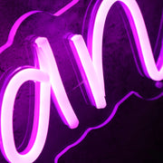 Morgan Purple Neon Sign