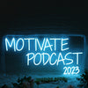 Motivate Podcast 2023 Blue Neon Sign\