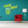 Movie Night With Popcorn Neon Sign