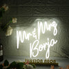 Mr And Mrs Boria White Neon Sign