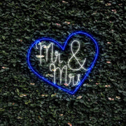 Mr and Mrs Inside Heart V1 Neon Sign