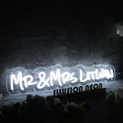 Mr And Mrs Litwin White Neon Sign