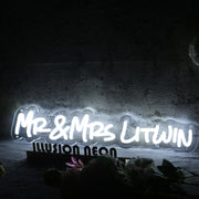 Mr And Mrs Litwin White Neon Sign