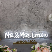 Mr And Mrs Litwin White Neon Sign