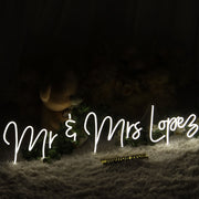 Mr And Mrs Lovers Neon Sign