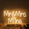 Mr And Mrs Milne Yellow Neon Sign