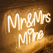 Mr And Mrs Milne Yellow Neon Sign