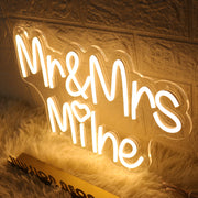 Mr And Mrs Milne Yellow Neon Sign