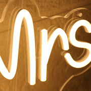 Mr And Mrs Milne Yellow Neon Sign