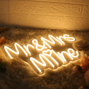 Mr And Mrs Milne Yellow Neon Sign