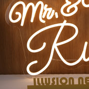 Mr And Mrs Ruty Yellow Neon Sign