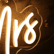 Mr And Mrs Yellow Neon Sign