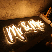 Mr And Mrs Yellow Neon Sign