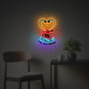 Mr Crab Heart Shaped Eyes LED Neon Acrylic Artwork