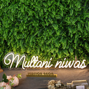 Multani Niwas Yellow Neon Sign