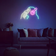 Music Chimpanzee With Headphones Neon Sign