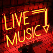 Music Live Neon Sign