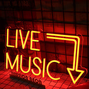 Music Live Neon Sign