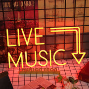 Music Live Neon Sign