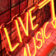 Music Live Neon Sign