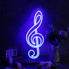 Music Note Blue Neon Sign