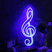 Music Note Blue Neon Sign